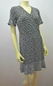 VESTIDO JERSEY MICHAEL KORS Abstracto Animal Borde Estampado Lux Mate Talla SM NUEVO CON ETIQUETAS - Imagen 1 de 7