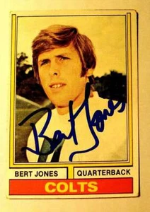 BERT JONES SIGNED 74 TOPPS ROOKIE FOOTBALL CARD COLTS - Picture 1 of 1