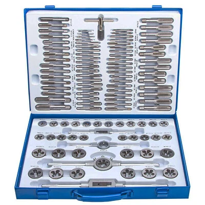 FALON TECH Gewindeschneider Set Gewindeschneidsatz Feingewinde metrisch 110tlg (GWIN110)