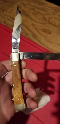 Cuchillo trampero blanco Boker Solingen Alemania 2525 1980  Foto 1 de 4