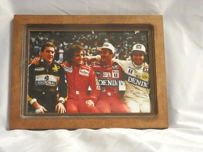 Formula 1 World Championship picture Senns, Prost, Mansell & Piquet 1986 framed - Image 1 of 2
