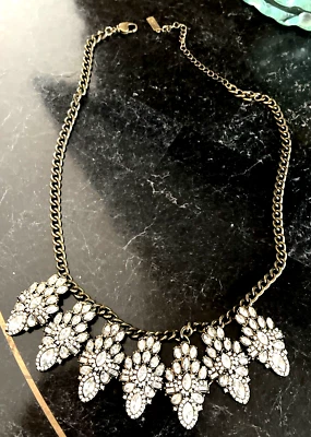 VTG  Baublebar Collar Statement Necklace  Rhinestones  b2c - Image 1 of 4