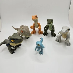 Jurassic World Snap Squad & Imaginext Juassic Park Raptor Lot Of 6 In EUC - Picture 1 of 8