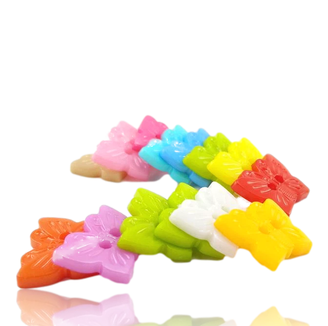 Kinderknöpfe Motivknöpfe Kunststoffknöpfe Knöpfe Schmetterlinge Bunt 2 Loch - Bild 1 von 1