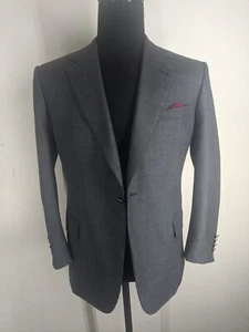 Blazer Whitcomb + Shaftesbury Reino Unido a medida con un botón gris-sin pantalones-ajuste 43 corto - Imagen 1 de 11