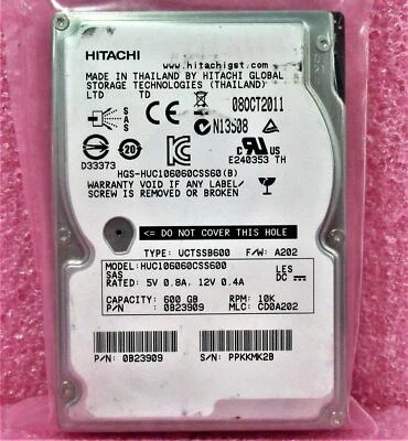 0B23909 Hitachi HUC106060CSS60 600GB 10K RPM 6Gbps  2.5" SAS HDD Hard Drive - Image 1 of 2