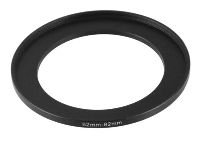 62-82mm Metal Step Up Ring Lens Adapter 62 Male to 82 Female Thread – UK STOCK - Image 1 of 3