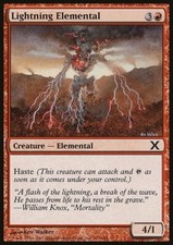 Magic the Gathering MTG Lightning Elemental (217) Tenth Edition   LP