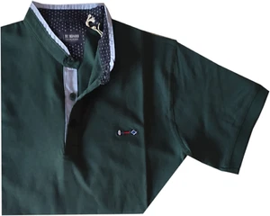 POLO UOMO collo coreana M L XL XXL 3XL cotone piquè manica corta verde BE BOARD - Imagen 1 de 2