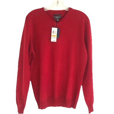 Suéter de Cachemira CLUB ROOM Para Hombre Talla S Cuello en V Rojo 2 Capas Estate Pullover PEQUEÑO Foto 1 de 4