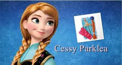 ZG42 Disney Frozen Anna Girl's Brown Braided Pigtails Wig Tiara Wand Gloves Sets - Image 1 of 4
