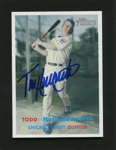 2006 Topps HERITAGE #197 TODD HOLLANDSWORTH, Cubs: Blue Sharpie Autograph 150266 - Picture 1 of 2