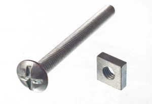 200 X Bulloni Da Tetto E Dadi Quadrati ZP Zincati M6 X 60 | Onestopdiy Nuovo - Foto 1 di 1