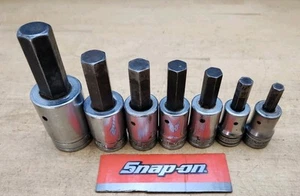 Snap On 307SAY - 1/2" Drive 7 Pc SAE Standard Hex Bit Socket Driver Set - Picture 1 of 6