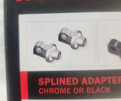 NUEVO CROMO 8808 KURYAKYN MONTAJE ADAPTADOR ESTRIADO CAN-AM SPYDER, HONDA, SUZUKI, TRIUMPH Foto 1 de 2