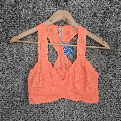 Bralette Intimately Free People Mujer Grande Naranja Encaje Galón Espalda Corredora Foto 1 de 4