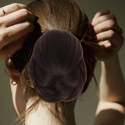  Extension de cheveux en fibres synthétiques Chignon mâchoire pince Chignon - Immagine 1 di 4