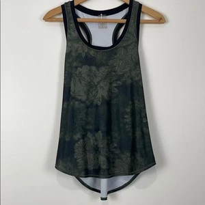 Camiseta deportiva Calia para mujer pequeña espalda deportiva verde negra Carrie Underwood floral - Imagen 1 de 5