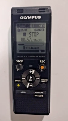 Olympus WS-853 Digital Voice Recorder 8GB USB Flip Tested + Earphones - Image 1 of 4