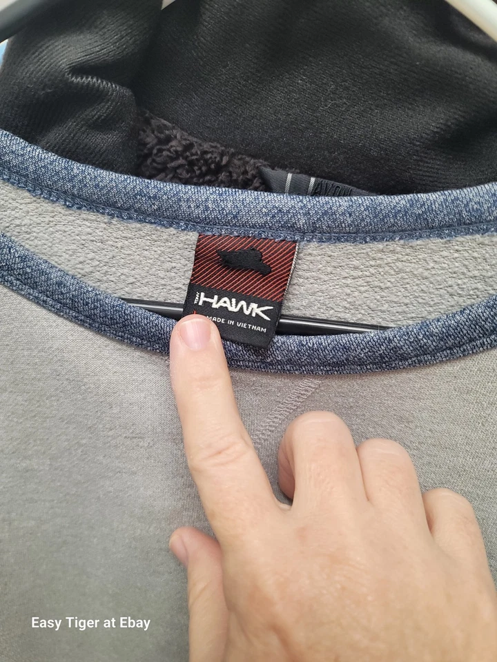 Sudadera Tony Hawk Para Hombres Grande Cuello Redondo Pullover Bloques de Color BOLSILLO CANGURO Foto 1 de 4