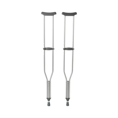 McKesson Aluminum Tall Adult Underarm Crutches 5' 10" to 6 ' 6" User Ht. - Image 1 of 3