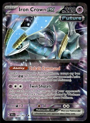 Pokemon TCG SV05: Temporal Forces #081/162 Iron Crown ex NM - Image 1 of 2