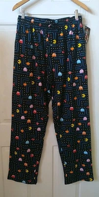 PANTALONES DE SALÓN PAC-MAN LABERINTO NEGROS, TALLA M Foto 1 de 3