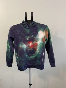 Boy’s Medium Multicolor Galaxy Print Hoodie With Side Pockets - Picture 1 of 5