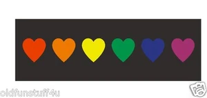 Rainbow Hearts Gay Rights Equality Bumper Sticker or Helmet Sticker D391 - Picture 1 of 1