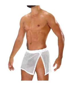 TOF PARIS Circuit Mesh Skirt Completly Transparent Easy Opening Sarong White 76 - Bild 1 von 6