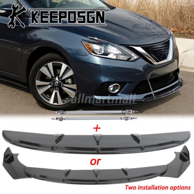 Kit de carrocería de varillas de puntal divisor de labios para parachoques delantero para Nissan Sentra SE SR SV Foto 1 de 4