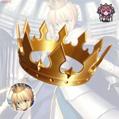 Fate/Stay Night Altria Pendragon Saber Cosplay道具皇冠头饰配件 — 第 1/3 张图片