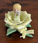 Precious Moments Figurine, August Flower, Yellow with Jewels, 2001