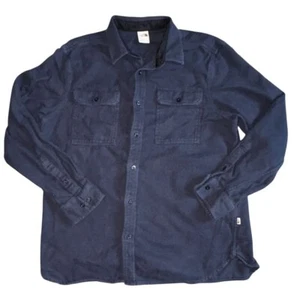 Camisa The North Face Para Hombres Cuello Franela Doble Bolsillo-Azul Marino-XL-GUC - Imagen 1 de 5