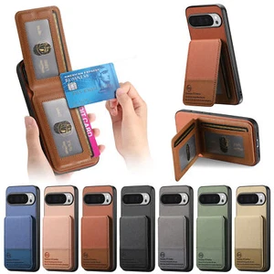 For Google Pixel 9A 9 Pro XL Leather Flip Card Slots Wallet Case Shockproof - Picture 1 of 54