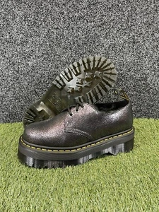 Dr Martens 1461 Women’s Size 7 US Quad FL Platform Oxford Glitter Fur Lined Shoe - Picture 1 of 6