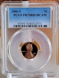 2006-S Lincoln Cent PCGS PR70RD DCAM - Picture 1 of 2