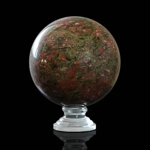 Sfera Pietra Dura Semipreziosa con Base Semiprecious Hard Stone Sphere D.12cm - Imagen 1 de 1