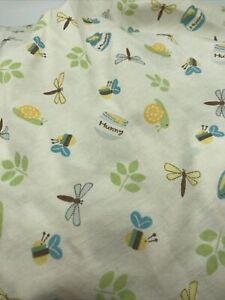 Disney Baby Winnie The Pooh Fitted Crib Sheet Toddler Bed Hunny Pot Leaves Bees