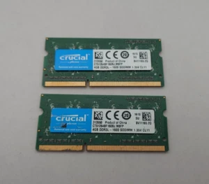 2x4GB LAPTOP RAM Crucial PC3L-12800S DDR3L CT51264BF160BJ.M8FP Gebraucht✅ - Bild 1 von 2