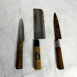 Japanese knife set of 3, special selection Higashi Souhiro Kaneichi, unmarked - Picture 1 of 22