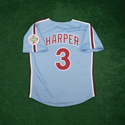 Bryce Harper 1984 Philadelphia Phillies Cooperstown Men's Blue Away Jersey - Image 1 of 4