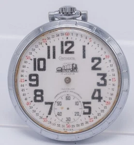Continental Leica Swiss 51mm Enamel RR Dial Pocket Watch 17j Unitas Cal. 431 - Picture 1 of 12