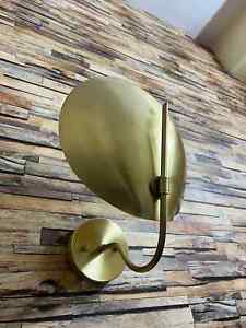 Handmade Curved Brass Shade Brass Wall Scone Modern Mid Century Brass Wall Scone