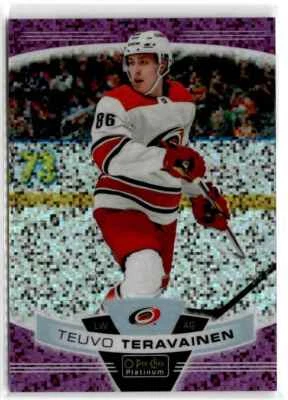 2019-20 Upper Deck O-Pee-Chee Platinum Teuvo Teravainen #27 Violet Pixels /399 - Image 1 of 2