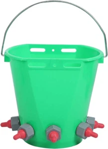 Cow Feeder Bucket Plastic Multiple Nipples 8L High Capacity Lamb Milk Feed Bucke - Picture 1 of 9