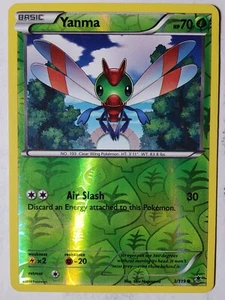 REVERSE HOLO Yanma 3/119 LP - XY Phantom Forces Pokemon Card Shin Nagasawa Art - Picture 1 of 3