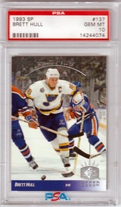 BRETT HULL 1993 Upper Deck SP #137 PSA 10 GEM MINT - BLUES HOF - Picture 1 of 2
