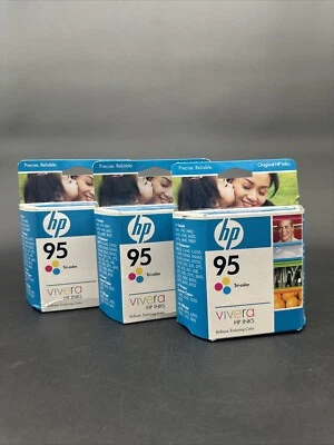 Genuine HP 95 Tri-Color Ink Cartridges NEW/Expired (CD886FN) - Image 1 of 4