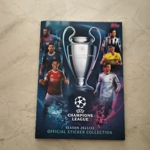TOPPS CHAMPIONS LEAGUE 2021-22 STICKERS ALBUM + TODOS LOS CROMOS PEGADOS - Imagen 1 de 8